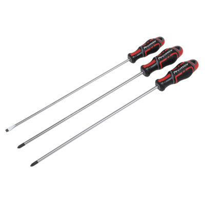 Premier GripMAX Screwdriver Set Extra-Long 3 Pieces 300mm Magnetised Tips AK4372