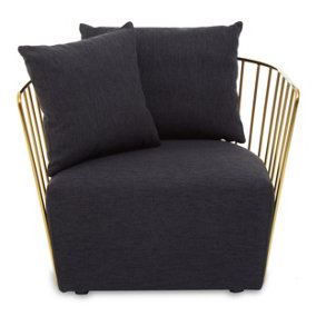 Premier Housewares Black Fabric Chair