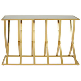 Premier Housewares Console Table, Gold, 122cm