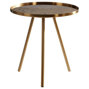 Premier Housewares Gold Finish Side Table, Gold, 39cm