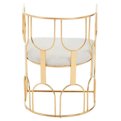 Premier Housewares Natural And Gold Finish Chair