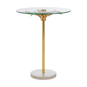 Premier Housewares Small Side Table, Gold, 52cm
