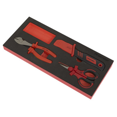 Premier Insulated Cutting Set 3 Pieces With Tool Tray VDE Approved TBTE09