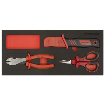 Premier Insulated Cutting Set 3 Pieces With Tool Tray VDE Approved TBTE09 - 3