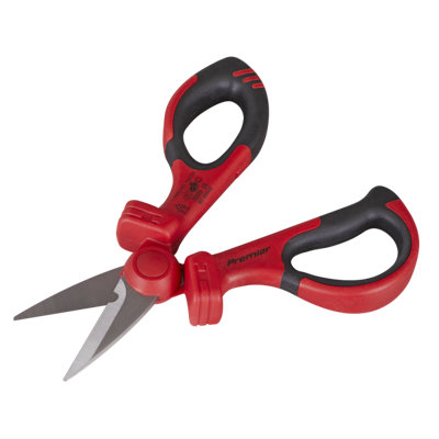 Premier Insulated Scissors VDE Approved Durable Stainless Steel Soft ...