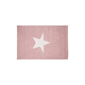 Premier Kids Pink and White Star Rug
