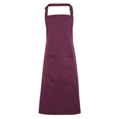 Premier Ladies/Womens Colours Bip Apron With Pocket / Workwear (Pack of ...