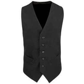 Premier Mens Lined Polyester Waistcoat / Catering / Bar Wear (Pack of 2)