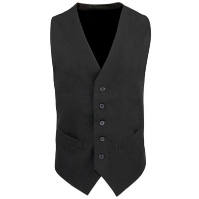 Premier Mens Lined Polyester Waistcoat / Catering / Bar Wear | DIY at B&Q