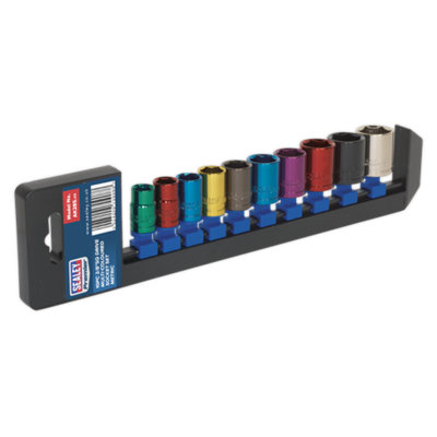 Premier Multi-Coloured Socket Set 3/8