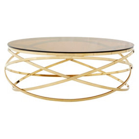 Premier Round Champagne Base Coffee Table