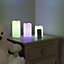 Premier Set of 3 Multi Action Colour Changing LED Candles with Remote
