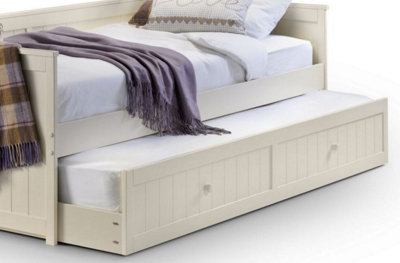 Premier Stone White Wooden Daybed  with Underbed Trundle - Single 3ft (90cm) (Guest Bed)