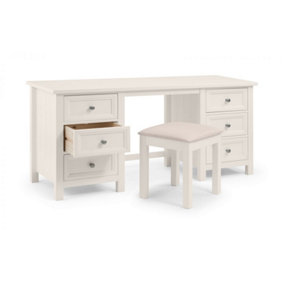 Premier Surf White Dressing Table with Dressing Stool