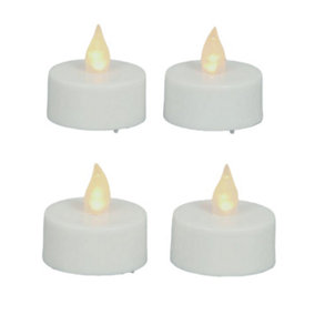 Premier Tea Lights (Pack of 4) White (One Size)