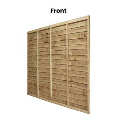 Premier Traditional Lap Panels Wooden Fence 3 Pack 6ft x 5ft Overlap ...