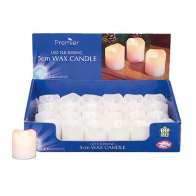 Premier Wd Flicker Candle Cream (One Size) DIY at B&Q