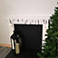 Premier White Felt 18cm x 240cm Decorative Glitter Christmas Icicle Fringe Wall Fireplace Decoration