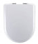Premier White Soft Close WC Toilet Seat D Shape Top Fix Adjustable Hinges Chrome