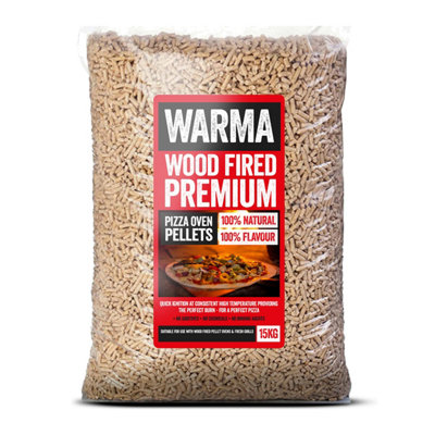 Premium 100% Natural Odourless Chemical-Free Ooni Pizza Oven Wood Pellets 1 x 15kg