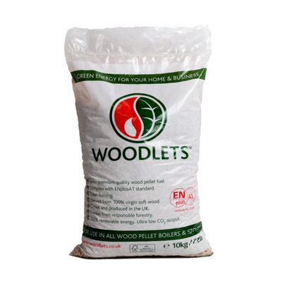 Premium 100% Virgin Softwood Boiler Stove Pizza Oven Fuel Woodlet Pellets 1 x 10kg