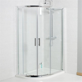 Premium 1000 x 800mm OFFSET Quadrant Shower Enclosure (Does not include Tray)