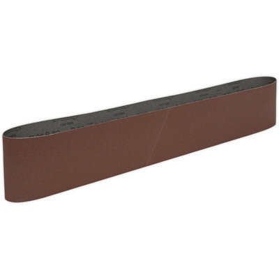 PREMIUM 100mm x 1220mm Sanding Belt - 80 Grit Aluminium Oxide Cloth Backed Loop