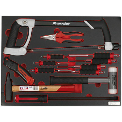 Premium 13-Piece Hacksaw Hammers and Punch Set with Tool Tray for Workshop Excellence