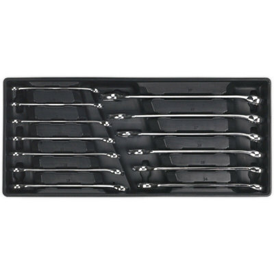 Premium 13 Piece Metric Combination Spanner Set with Modular Tool Tray for Easy Storage