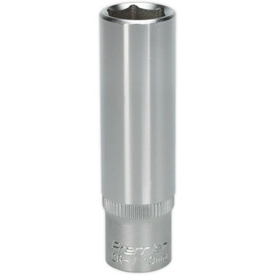 Premium 13mm Forged Steel Deep Drive Socket - 3/8" Square Drive - Chrome Vanadium Tool