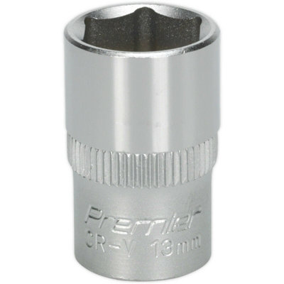 Premium 13mm Forged Steel Drive Socket - 3/8" Square Drive with Enhanced Grip
