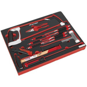 Premium 13pc Hacksaw Hammers & Punch Kit with 530 x 397mm Tool Tray - Workshop