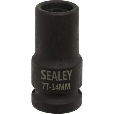 Premium 14mm Brake Caliper Socket for Vehicles - 1/2" Drive with 7-Point Design