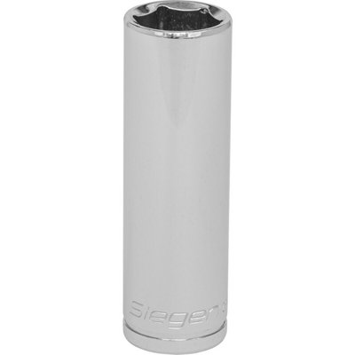 Premium 14mm Chrome Plated Deep Drive Socket - 3/8 Inch Square Drive Carbon Steel Tool