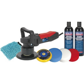 PREMIUM 150mm Electric Polisher & Compounding Kit - 230V 600W - 3x Buffing Heads