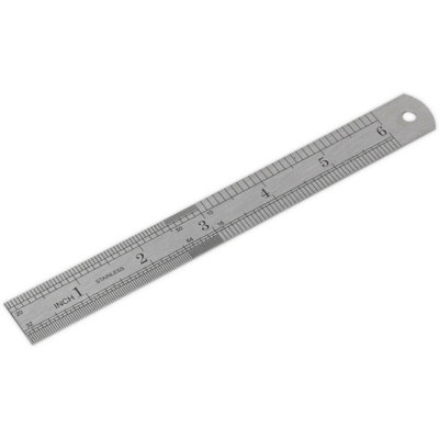 Premium 150mm Steel Ruler with Metric and Imperial Measurements for ...