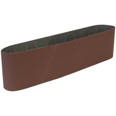 PREMIUM 150mm x 1220mm Sanding Belt - 100 Grit Aluminium Oxide Cloth Backed Loop