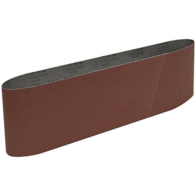 PREMIUM 150mm x 1220mm Sanding Belt - 80 Grit Aluminium Oxide Cloth Backed Loop