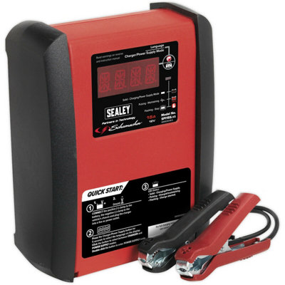 PREMIUM 15A 12V Intelligent Speed Charge Battery Charger - 230V Power Supply