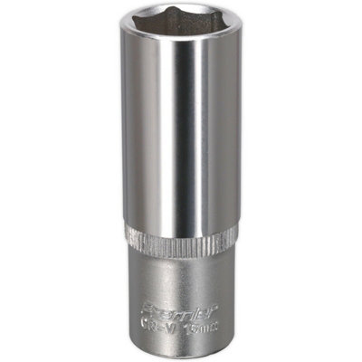 Premium 16mm Forged Steel Deep Drive Socket - 3/8 Inch Square Drive