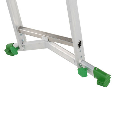 Premium 18 Rung Combination Ladder - 3 Section Extension and A-Frame for Versatile Use