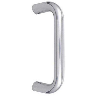 Premium 19mm D Shape Stainless Steel Pull Handle - Grade 304, Polished Finish, 600x19mm - Door Handle