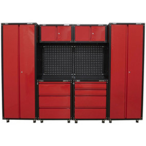 Premium 2.6m Modular Garage Storage System - Heavy Duty - Workshop Cabinets