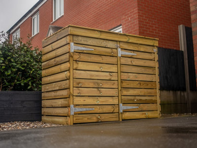 Premium 2-Bay Bin Store Stylish & Secure Outdoor Waste Storage