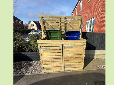 Premium 2-Bay Bin Store Stylish & Secure Outdoor Waste Storage