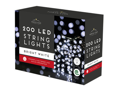 Premium 200 Led Mains Christmas Lights - Bright White Price Comparisons | Compare The Build
