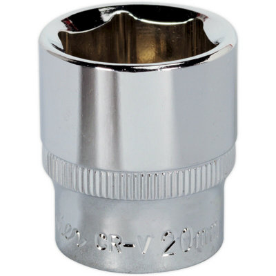 Sealey WallDrive Socket Tool 15mm Deep 3/8\" Square Drive - Chrome Plated S0593