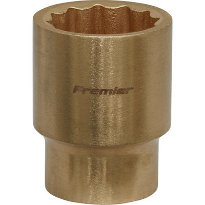 Premium 24mm Non-Sparking WallDrive Socket - 1/2" Square Drive - Durable Beryllium Copper