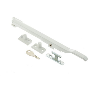Premium 250mm White Lockable Casement Stays for Secure Windows - Window Peg Bar