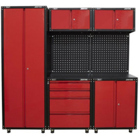 Premium 2m Modular Garage Storage System - Heavy Duty - Workshop Cabinets